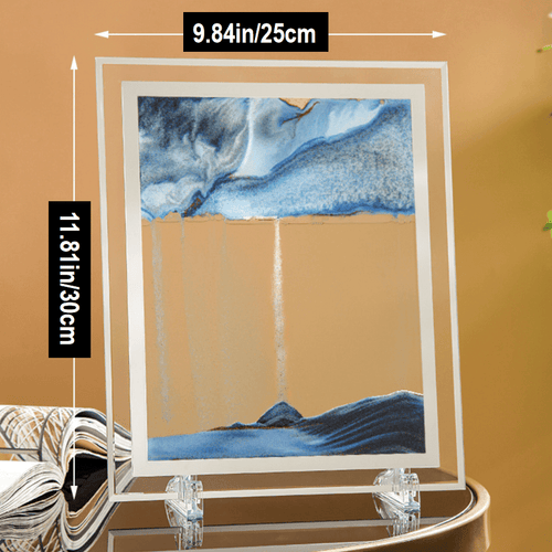 1pc; Dynamic Square Quicksand Painting; Romantic Gift; Quicksand Painting Decoration; Home Decoration; Office Desktop Decoration; Hourglass Dynamic Art Living Room Decoration