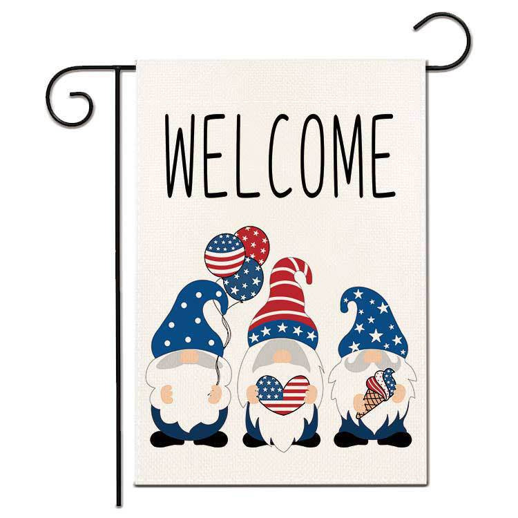 1pc Printed Garden Flag; Patriotic 4th Of July Memorial Day Independence Day Flag; Yard Outdoor Flag; Yard Decoration; Yard Supplies; Party Decor; Holiday Supplies