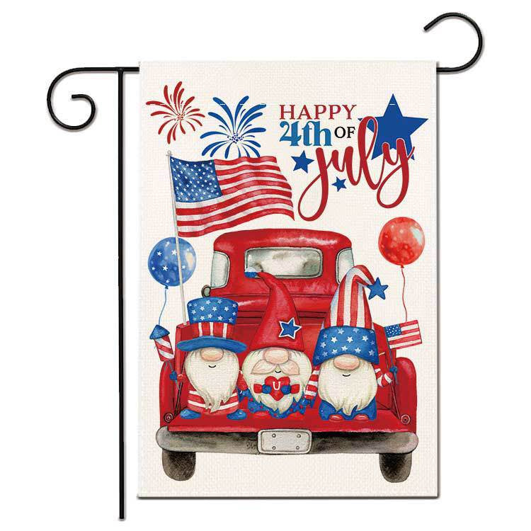 1pc Printed Garden Flag; Patriotic 4th Of July Memorial Day Independence Day Flag; Yard Outdoor Flag; Yard Decoration; Yard Supplies; Party Decor; Holiday Supplies
