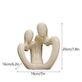 NORTHEUINS Ceramic Abstract Couple Statue European Figure Lover Figurines for Anniversary Collection Home Living Room Decoration