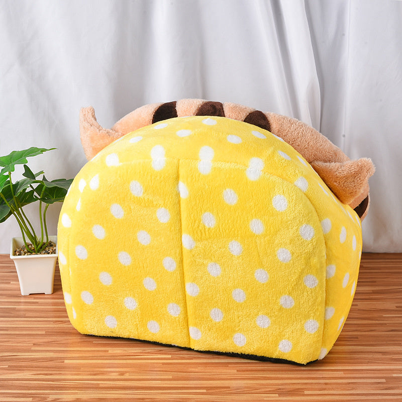Pet Cat Warm Pet Bed, Kennel Tent House Pet Bed, Cat Bed Winter Super Soft Pet Bed for Dogs Kitten, Self Warming and Improved Sleep Pets Bed