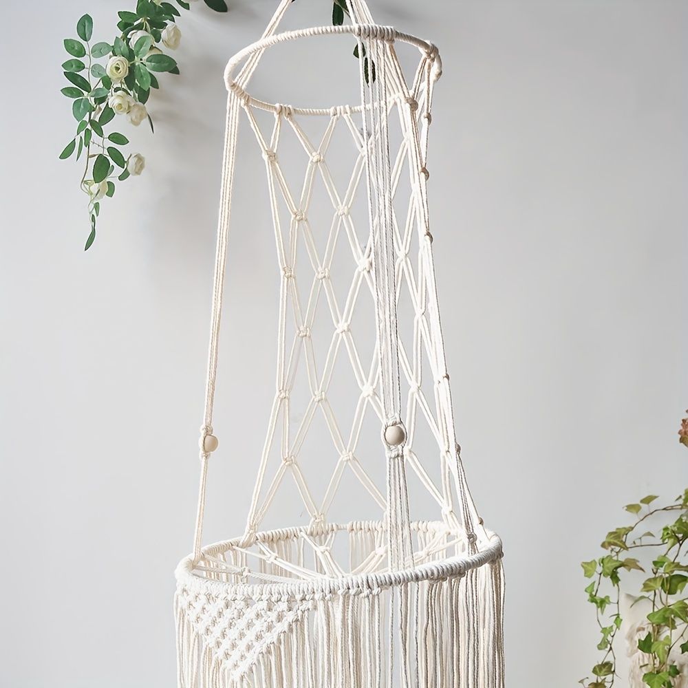 1pc Hand-Woven Cat Nest Hammock Basket - Comfortable and Stylish Wall Hanging Pet Bed for Small Dogs and Cats