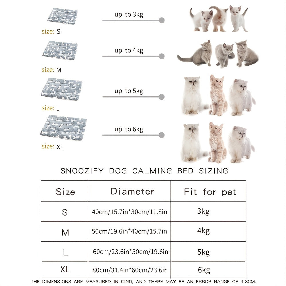1pc Pet Bed Mat; Thickened Cat And Dog Sleeping Pad; Warm Double-sided Blanket Kennel
