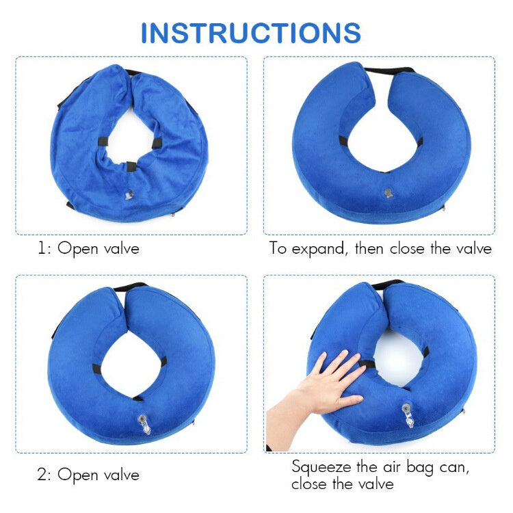 Soft Dog Cone Collar for After Surgery - Inflatable Dog Neck Donut Collar - Elizabethan Collar for Dogs Recovery