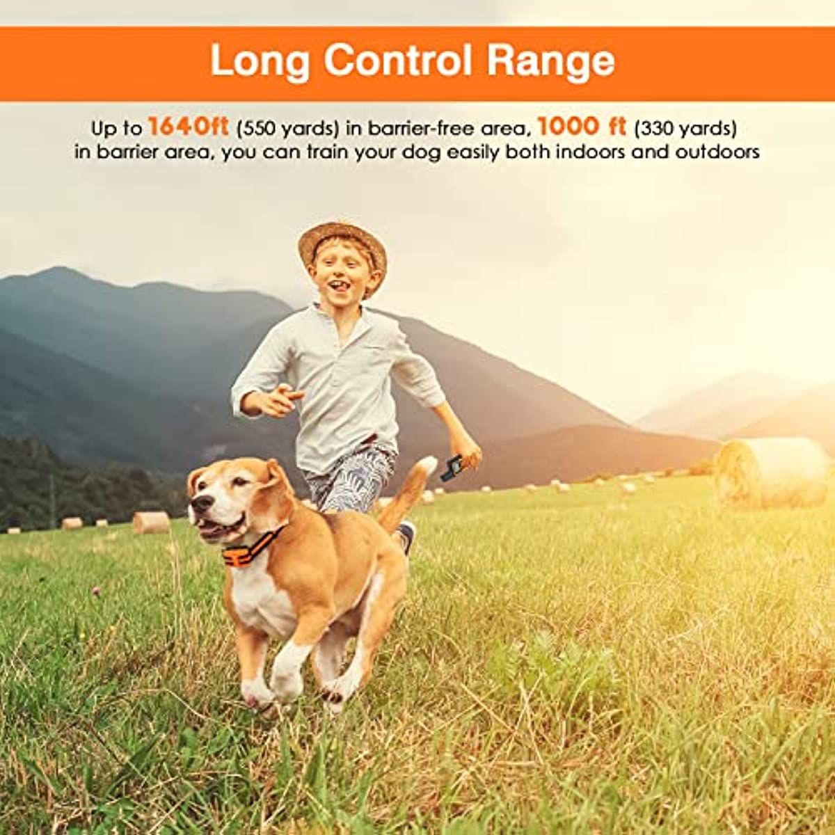 Dog Training Collar; Waterproof Shock Collars for Dog with Remote Range 1640 ft; 3 Training Modes; Beep; Vibration and Shock; Rechargeable Electric Dog Collar for Small Medium Large Dogs