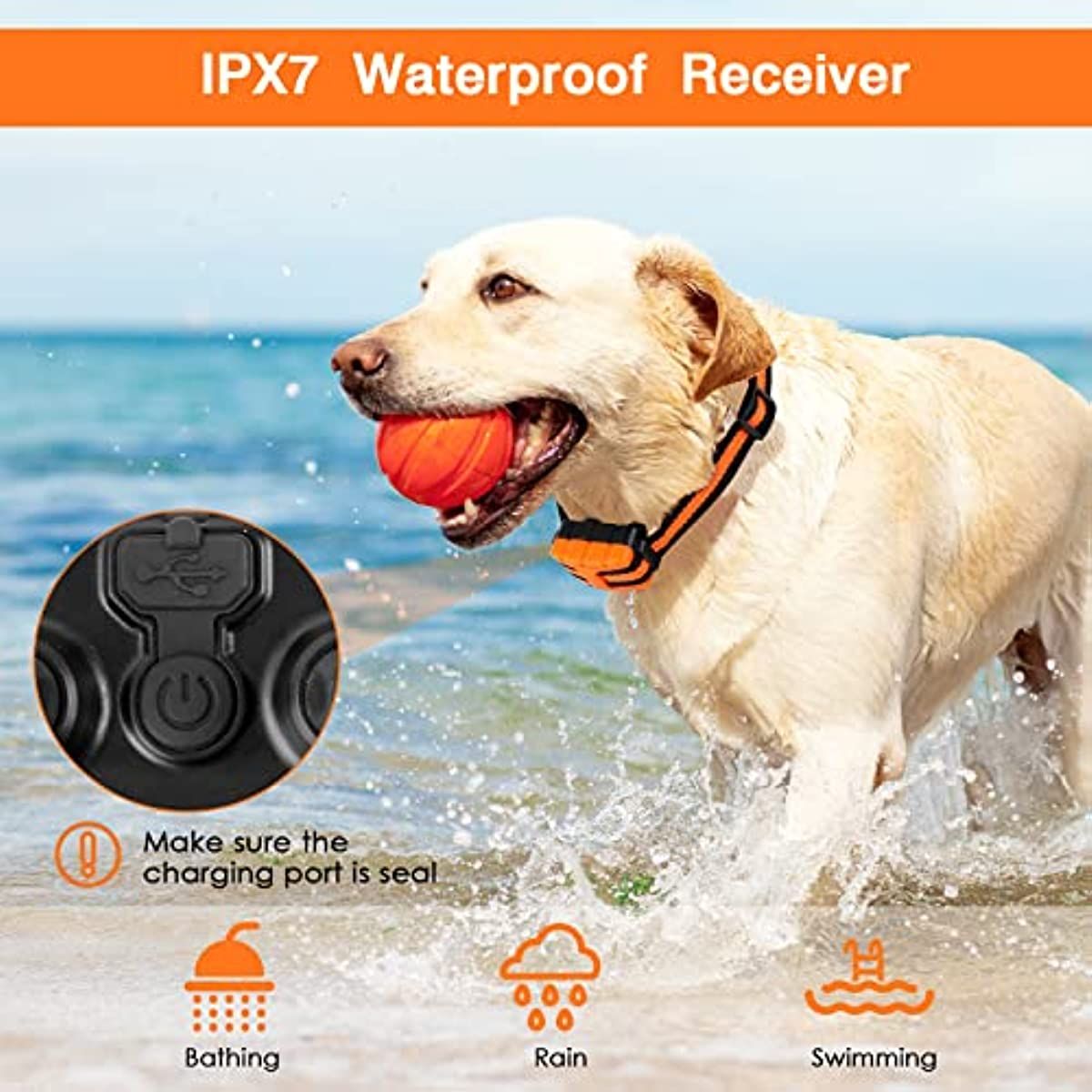 Dog Training Collar; Waterproof Shock Collars for Dog with Remote Range 1640 ft; 3 Training Modes; Beep; Vibration and Shock; Rechargeable Electric Dog Collar for Small Medium Large Dogs