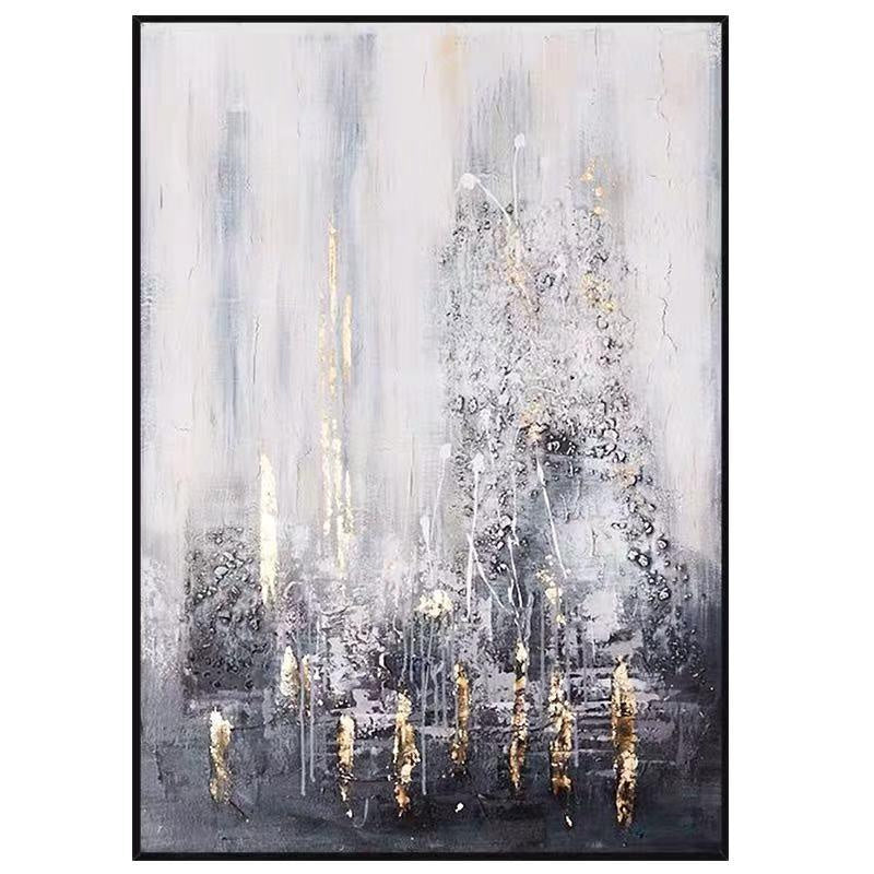 Large Original Hand Painted Abstract Textured Modern Golden Oil Painting On Canvas Wall Art For Living Room Home Decor No Frame