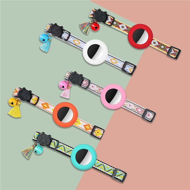 Pet Colored Bell Tassel Collar For Airtag Tracker