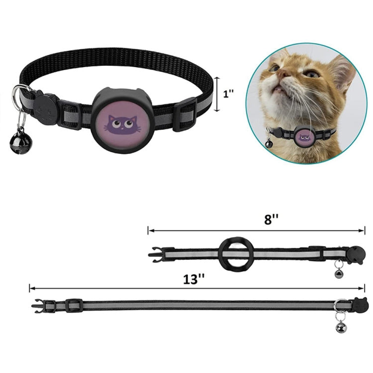 Pet Reflective Collar With Bell For AirTag