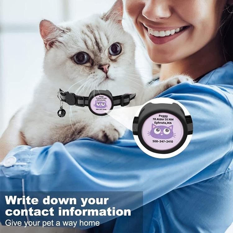 Pet Reflective Collar With Bell For AirTag