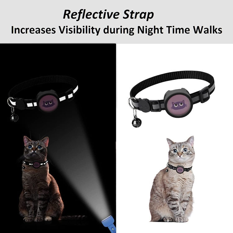 Pet Reflective Collar With Bell For AirTag