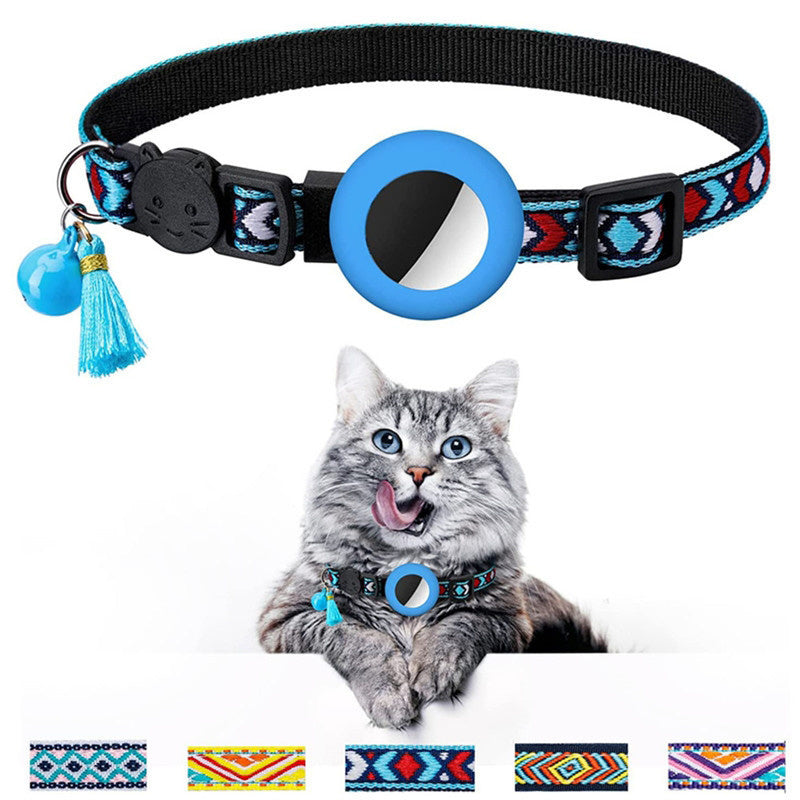 Pet Colored Bell Tassel Collar For Airtag Tracker