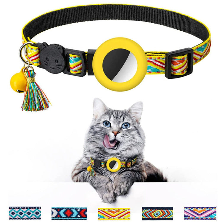 Pet Colored Bell Tassel Collar For Airtag Tracker