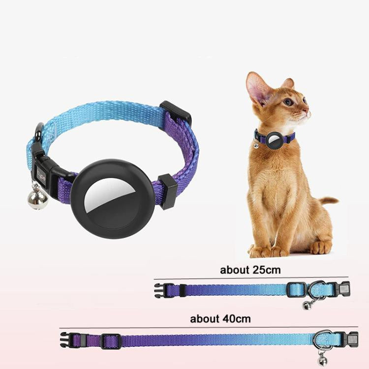 For AirTag Tracker Silicone Case Rainbow Gradient Pet Collar