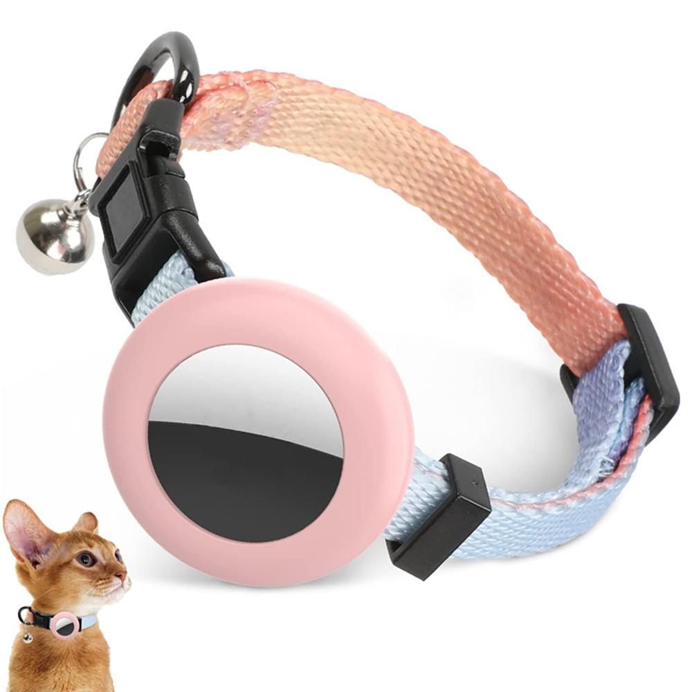 For AirTag Tracker Silicone Case Rainbow Gradient Pet Collar