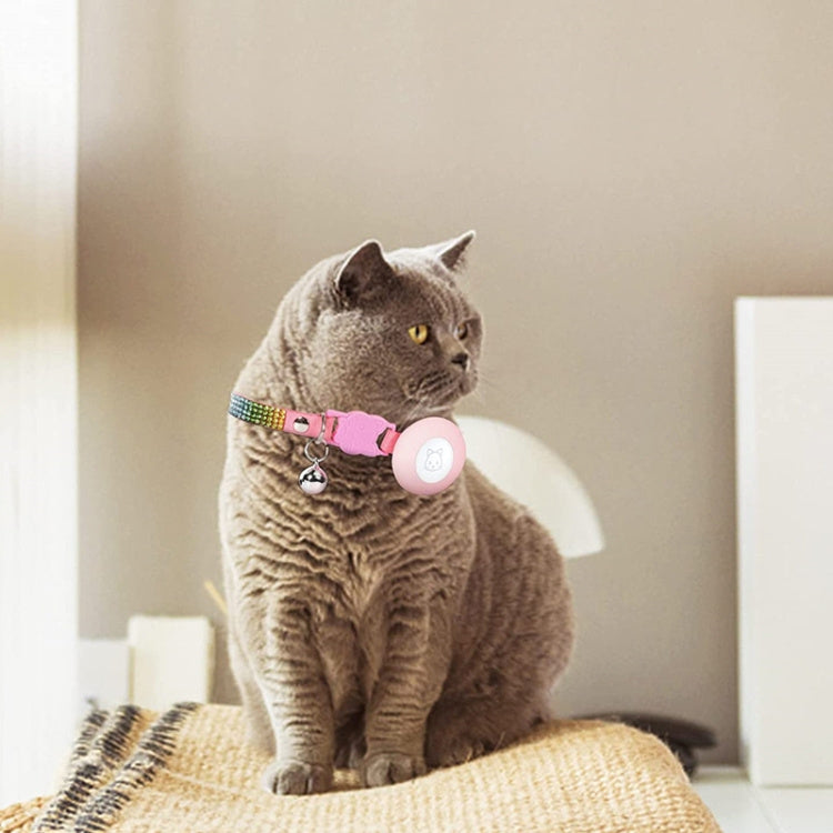Rhinestone Decor Pet Collar For Airtag Tracker Case