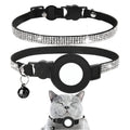 Rhinestone Decor Pet Collar For Airtag Tracker Case