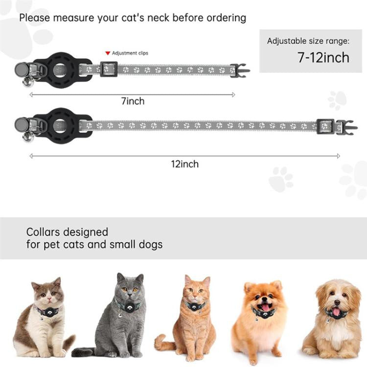 For AirTag Tracker Locator Protective Case Reflective Pet Collar
