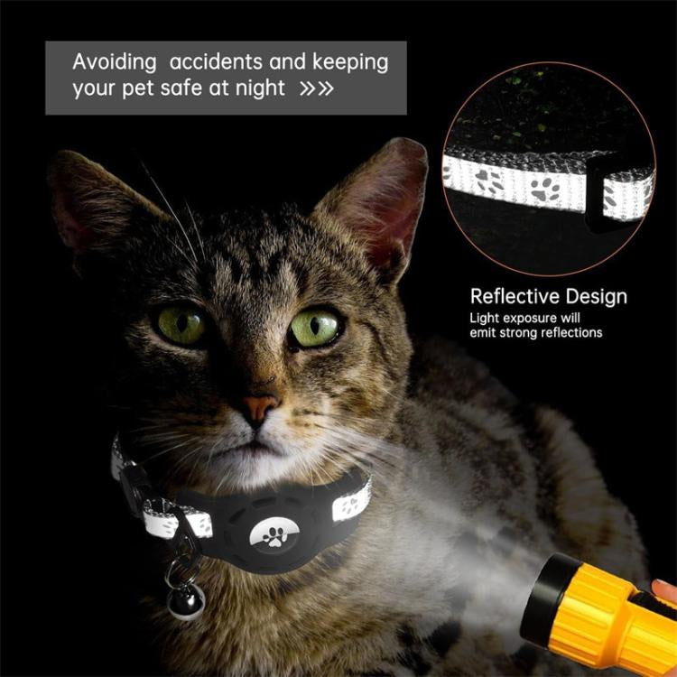 For AirTag Tracker Locator Protective Case Reflective Pet Collar