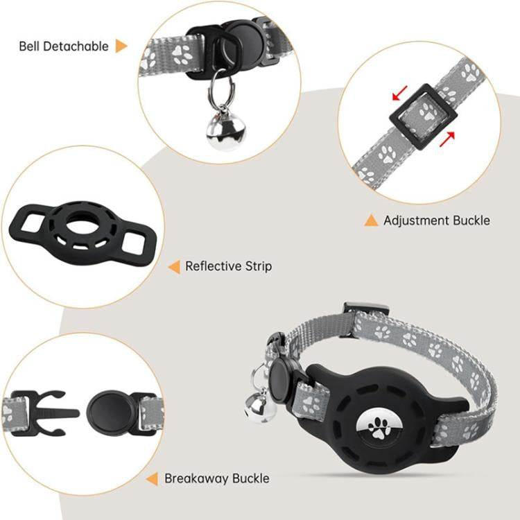 For AirTag Tracker Locator Protective Case Reflective Pet Collar