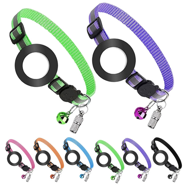 Pet Anti Lost Address Pendant Collar With Bell For Airtag