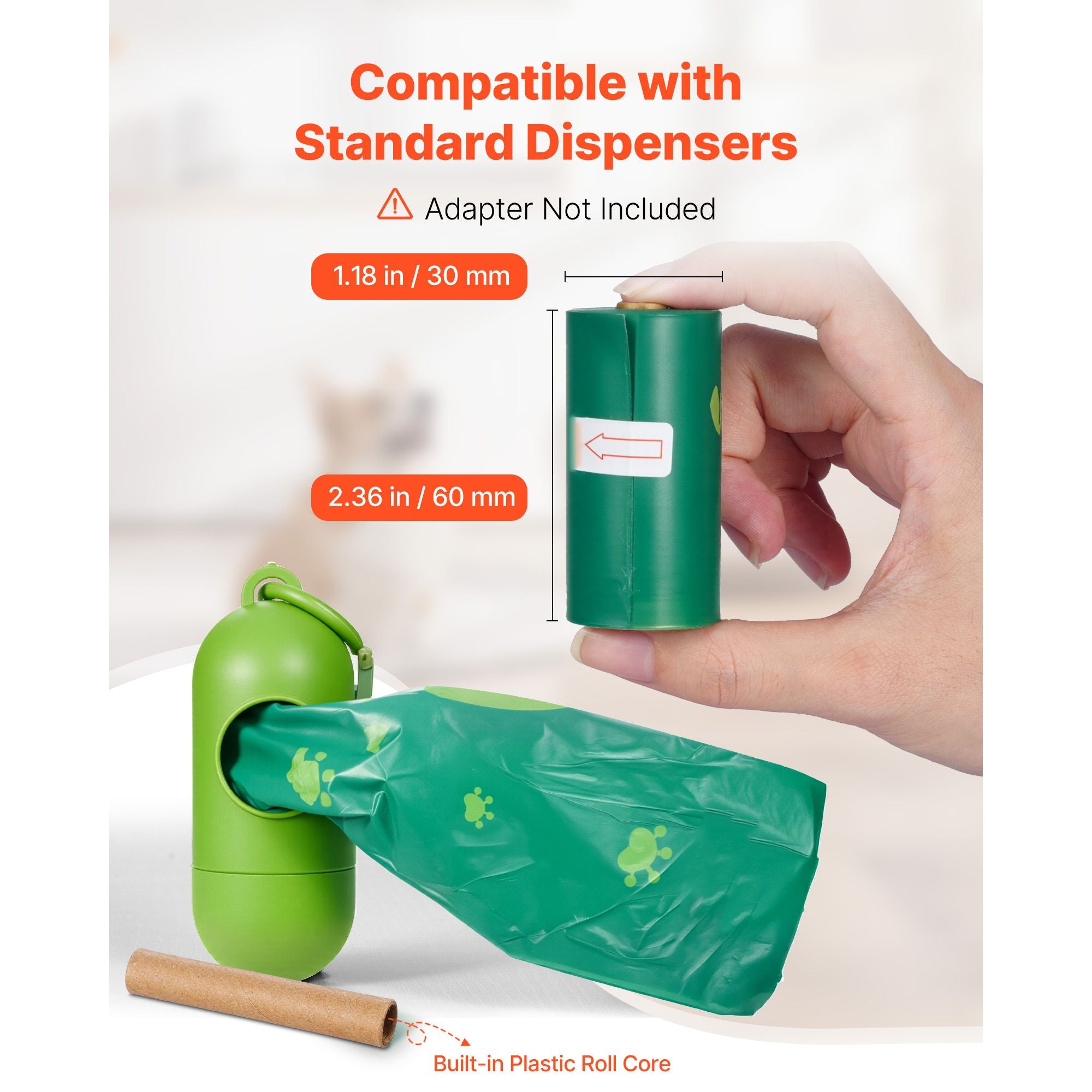 Dog Poop Bags, 270 Counts 13 x 9 in, Sturdy & Thick Pet Waste Bags, Biodegradable HDPE Waste Bag Refill Rolls, Leak-Proof Unscented Trash Bag for Doggie Cat Pet, Dispenser Not Included