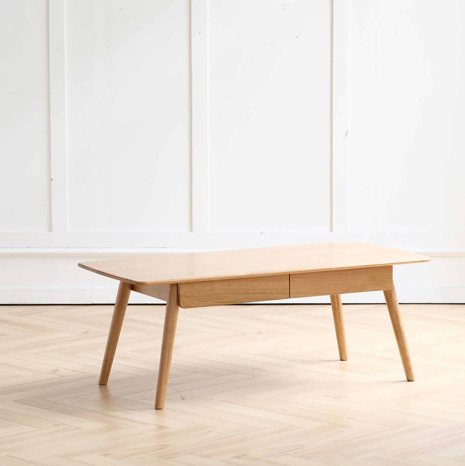 Center table Low Table 100% solid wood Top plate Desk Coffee table Width 100 x Depth 50 x Height 44 cm Study desk Work from home Easy to assemble Natural wood with storage shelf Natural writing desk