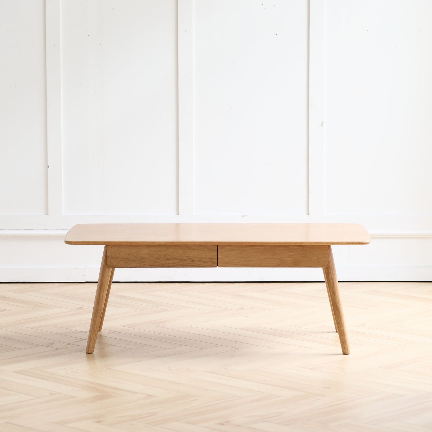 Center table Low Table 100% solid wood Top plate Desk Coffee table Width 100 x Depth 50 x Height 44 cm Study desk Work from home Easy to assemble Natural wood with storage shelf Natural writing desk