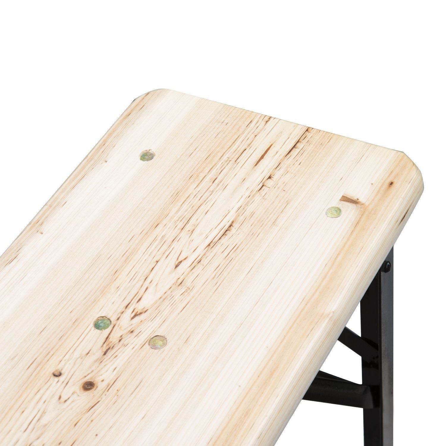Portable Wooden Picnic Table 6FT Beer Table Set with Benches German Style Anti-Injury Design for Patio Dining