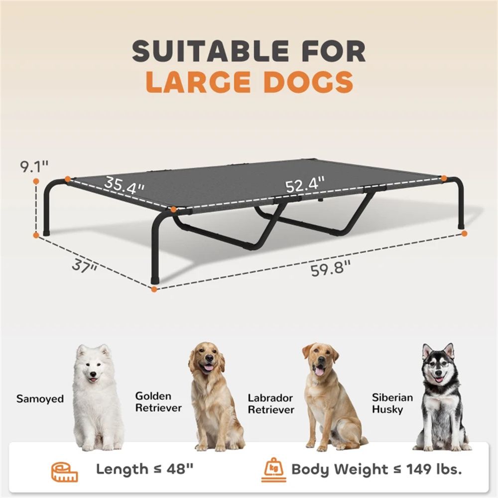 Large dog bed, pet bed, Gray, stable structure