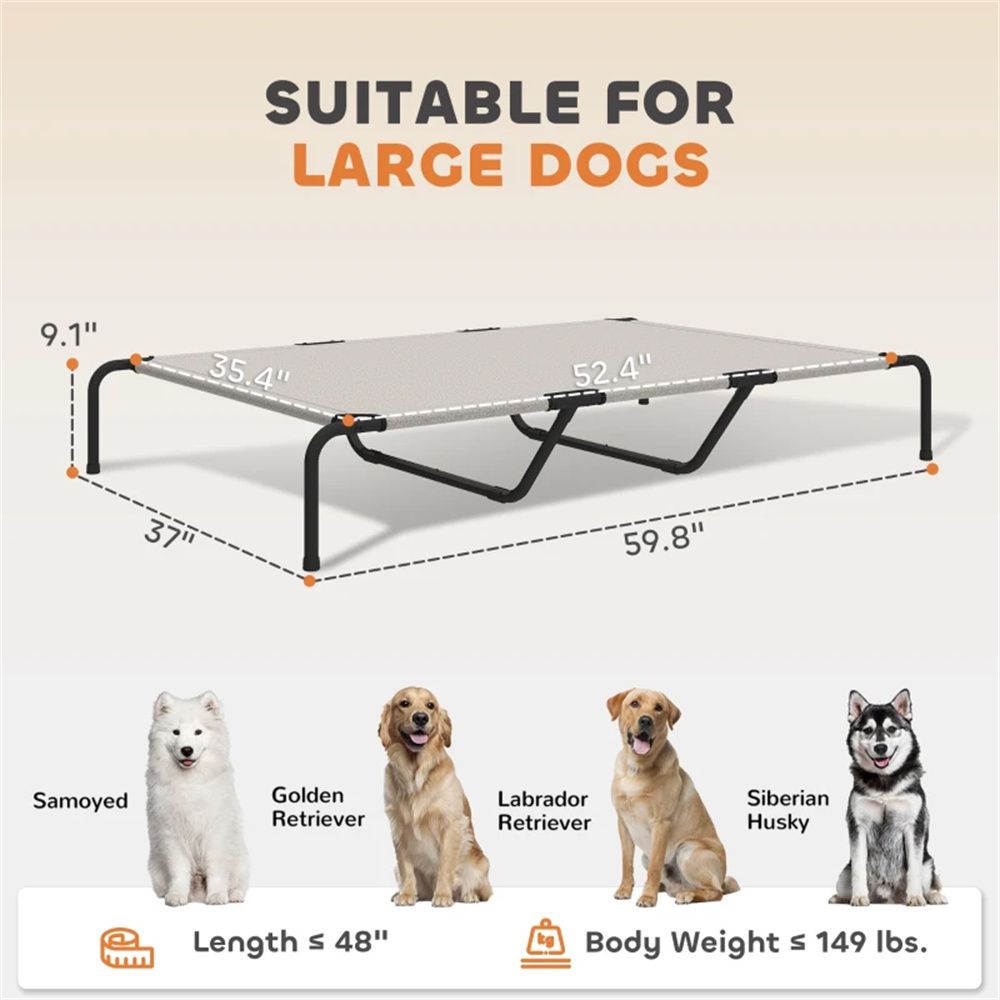 Large dog bed, pet bed, beige