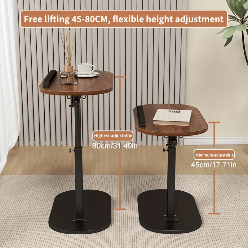 Portable Adjustable Folding Side Table/Laptop Table, Suitable for Home Office, Coffee Table, Bedside, Sofa and Office Reception Area Use