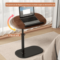 Portable Adjustable Folding Side Table/Laptop Table, Suitable for Home Office, Coffee Table, Bedside, Sofa and Office Reception Area Use