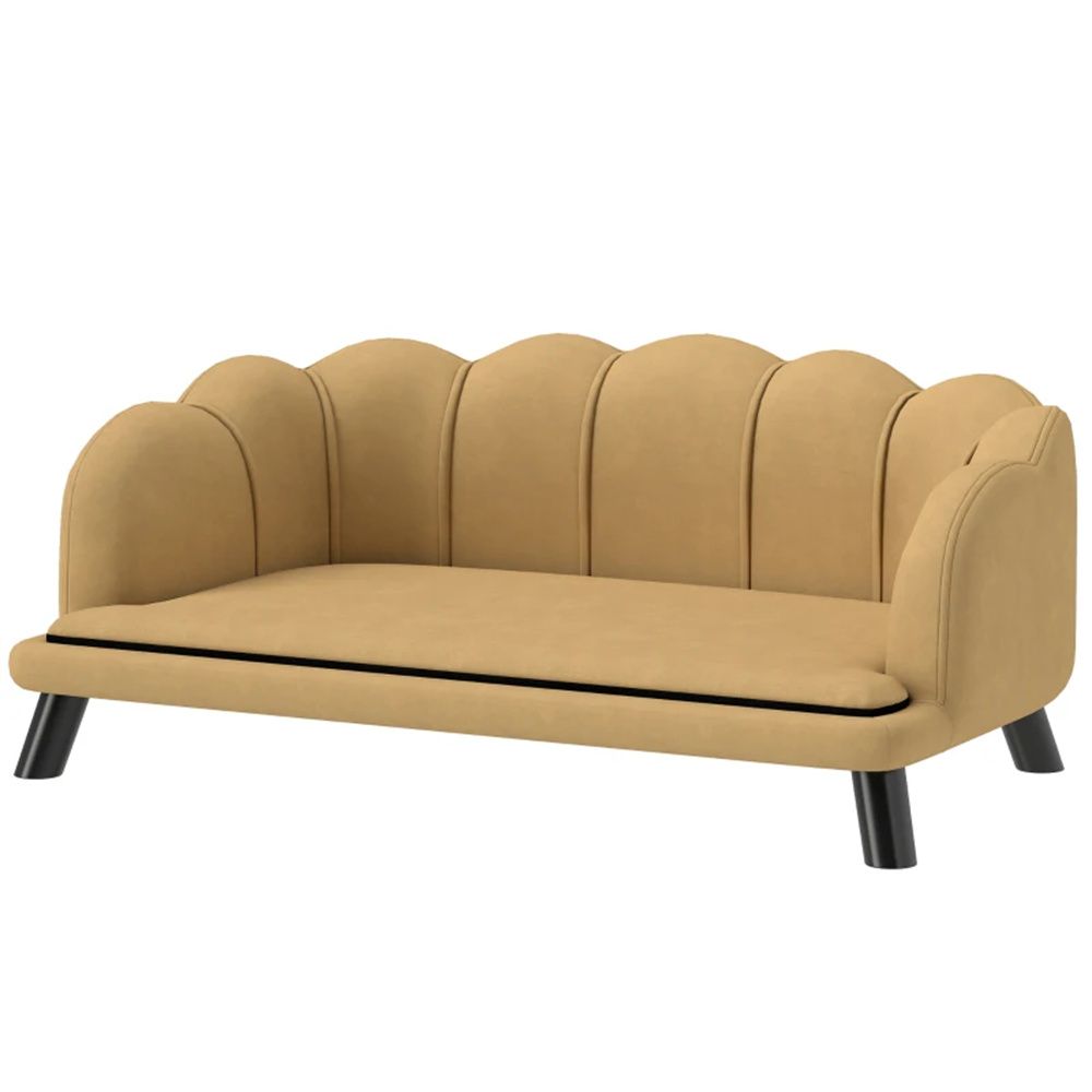Dog sofa, pet bed, with four wooden legs, structurally stable