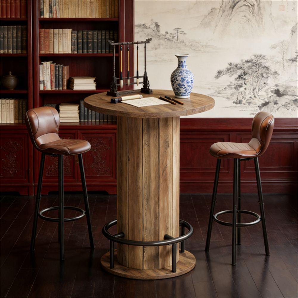 Round table, bar table, coffee table, Space Saving Design (table only)