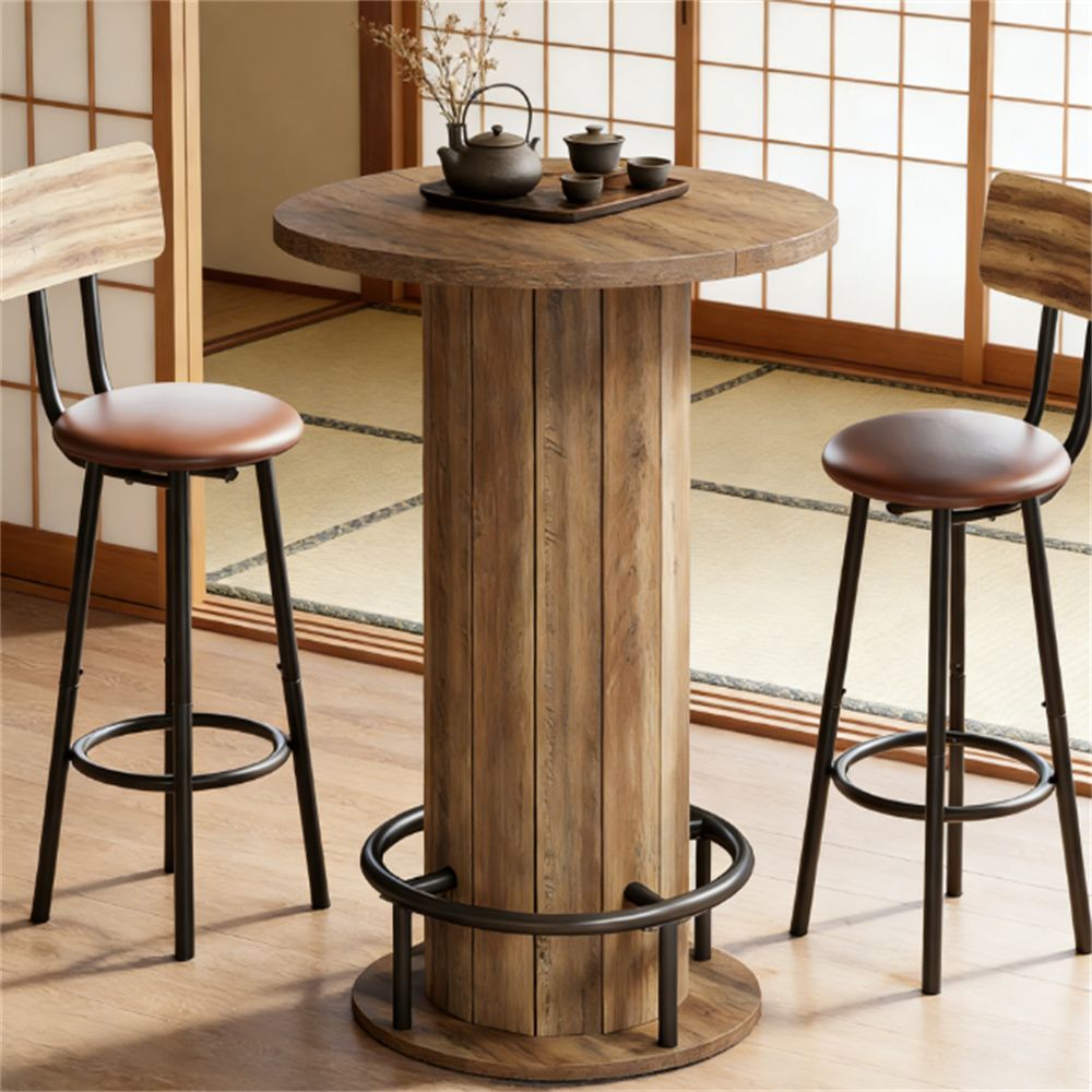 Round table, bar table, coffee table, Space Saving Design (table only)