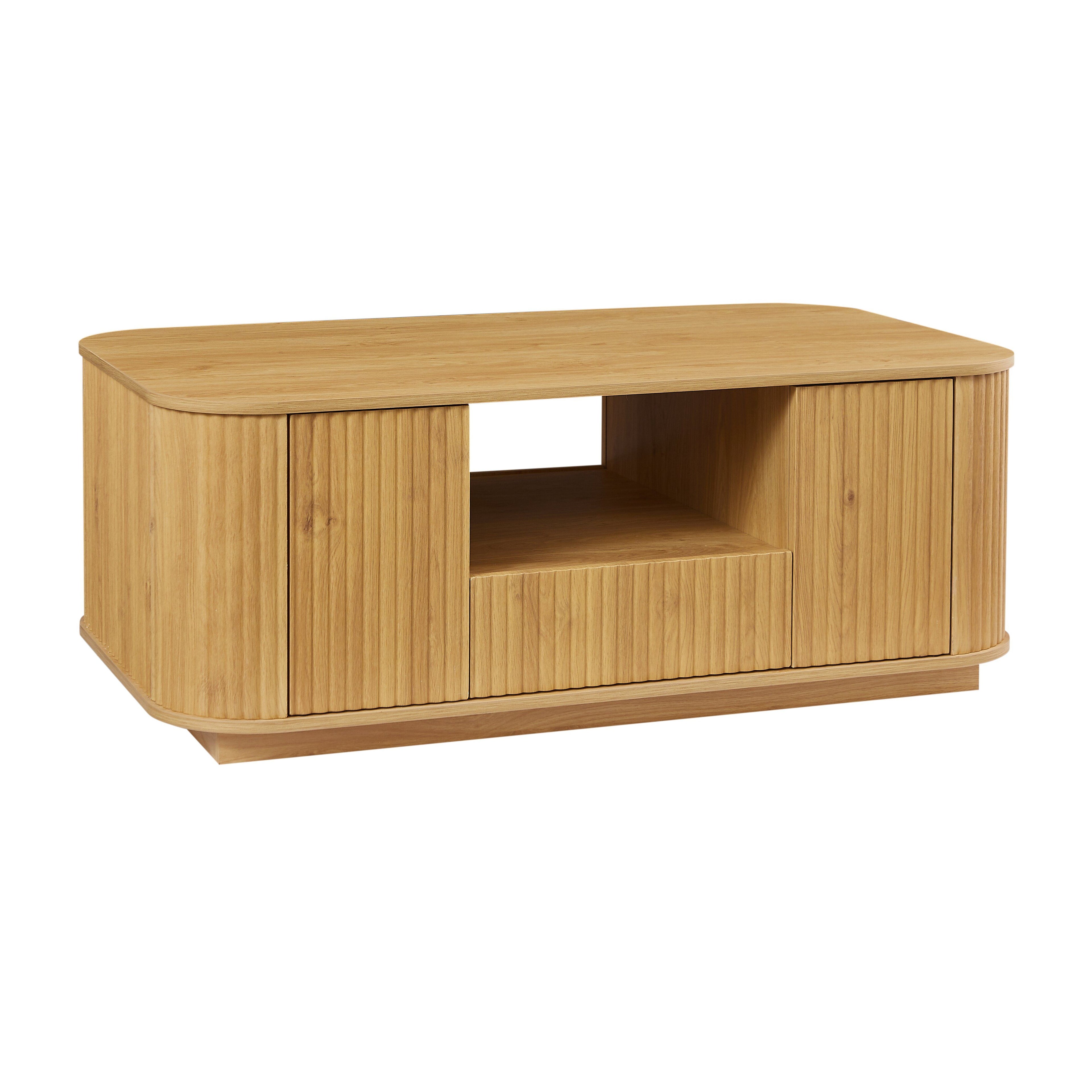 46.5"modern luxury oval coffee table with drawers and storage compartments, curved contour design, living room center coffee table, suitable for living rooms and offices