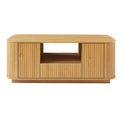 46.5"modern luxury oval coffee table with drawers and storage compartments, curved contour design, living room center coffee table, suitable for living rooms and offices