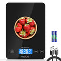 KOIOS Food Scale, 33lb/15kg Digital Kitchen Scale Grams and Ounces for Cooking Baking, 1g/0.1oz Precise Graduation, Type-C Charging, Tare Function, AAA Battery Included(Black)