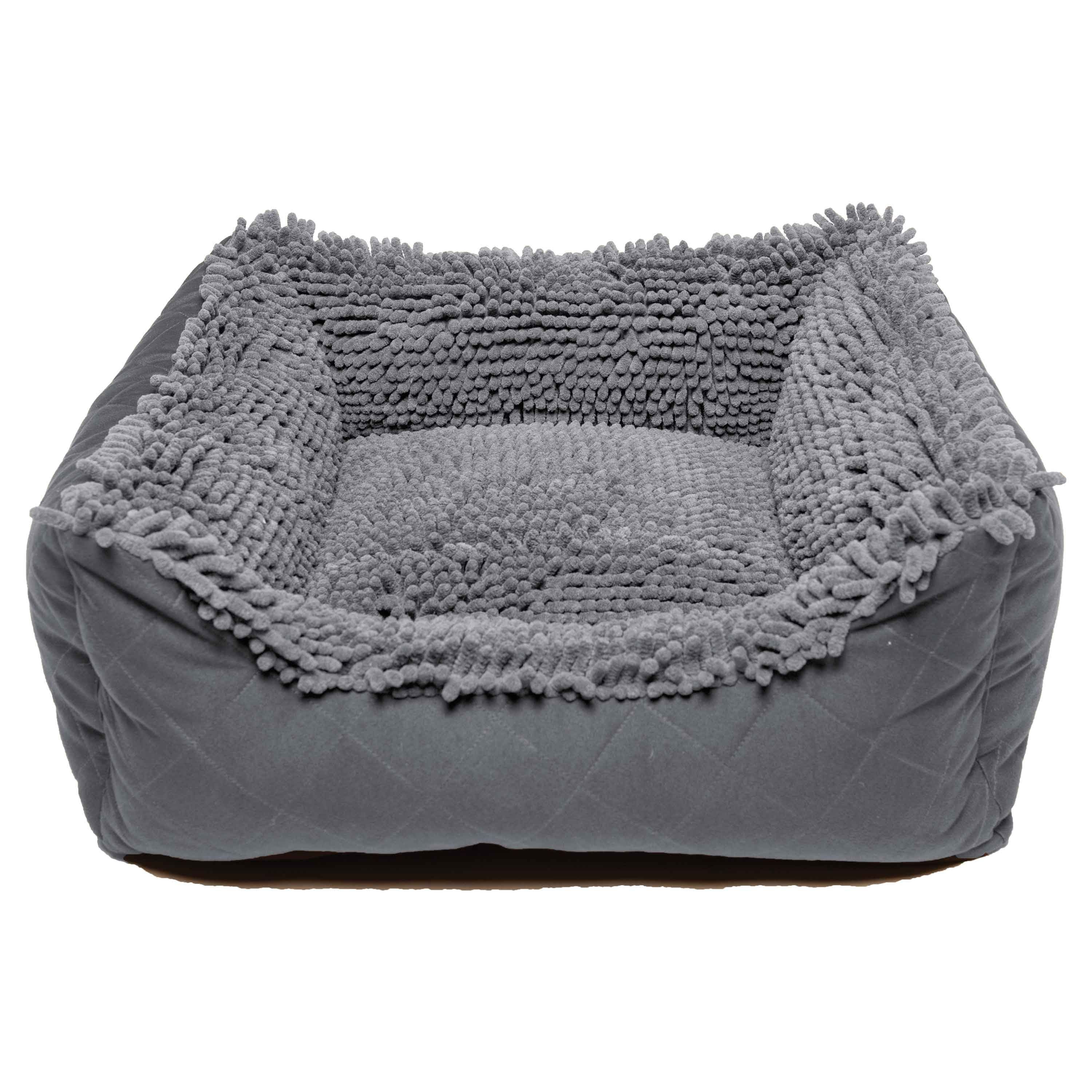DGS Pet Products Dirty Dog Lounger Bed Small Brown 22" x 20" x 8"