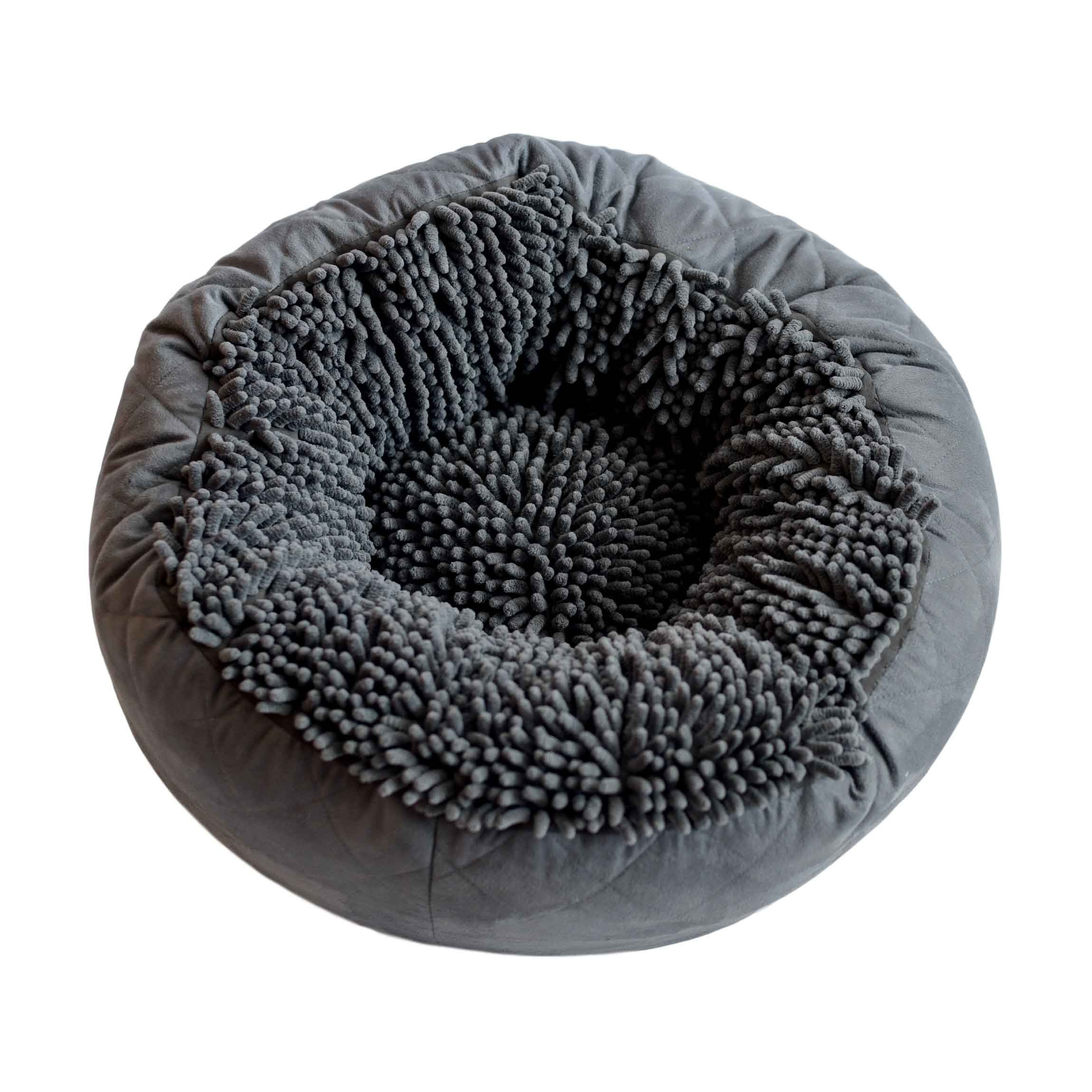 DGS Pet Products Dirty Dog Round Bed Large Brown 25" x 25" x 8"