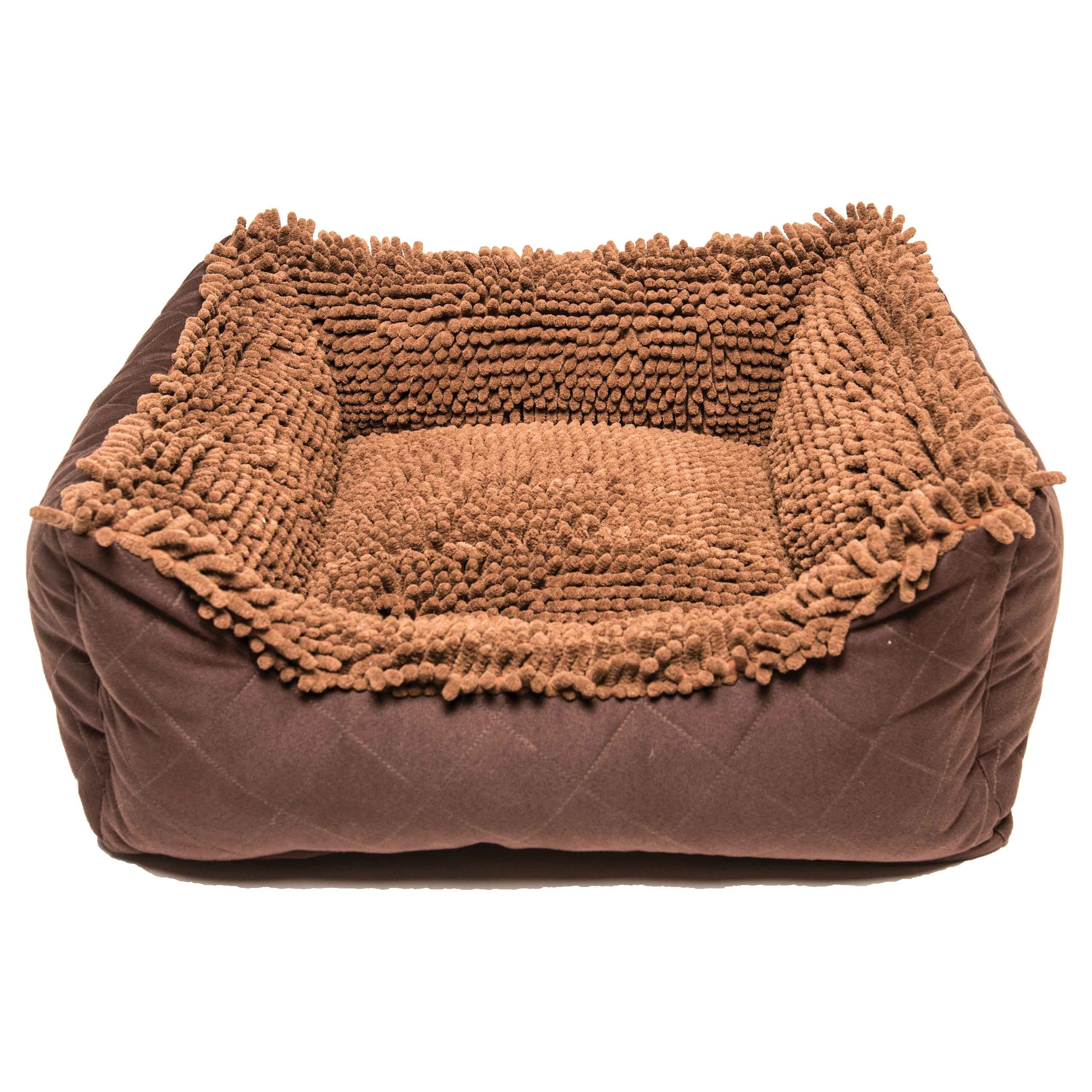 DGS Pet Products Dirty Dog Lounger Bed Small Brown 22" x 20" x 8"