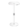Acrylic Drink Table, Clear End Table Round Top with Solid Post, Modern Acrylic Cake Table Stand, Transparent Side Desk for Coffee, Drink, Food, Snack, Easy Assembly, 10 x 10 x 21.3 in (Clear)