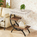C-shaped end table, coffee table, three-layer side table, three-layer storage, suitable for small spaces