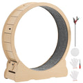 Cat Exercise Wheel, 48 in Wooden Cat Running Wheel for Indoor Cats up to 28 lbs, Cats Treadmill with Carpeted Runway & Locking Mechanism, Quiet Roller Kitten Sport Toys for Pets Fitness & Health