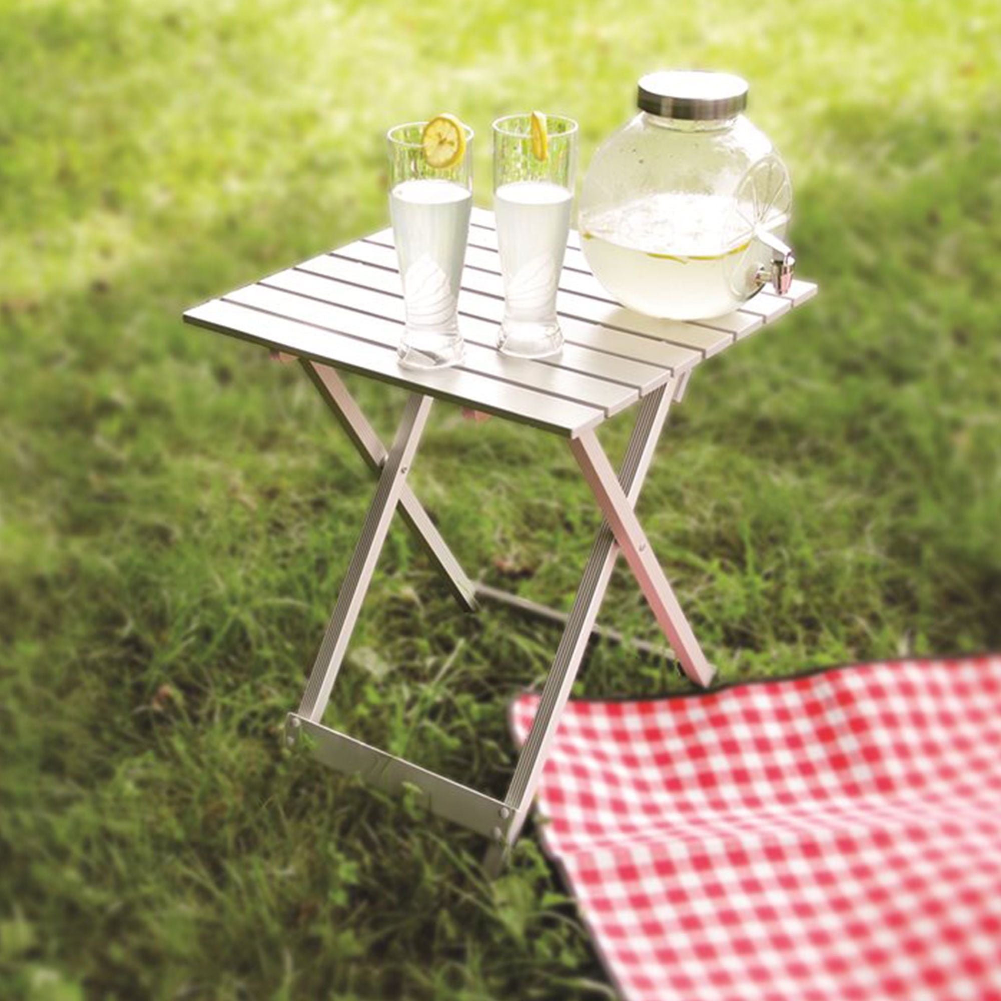Aluminum Large Side Table, Ideal for RVs, Campsites, Picnics, Patios (51891)