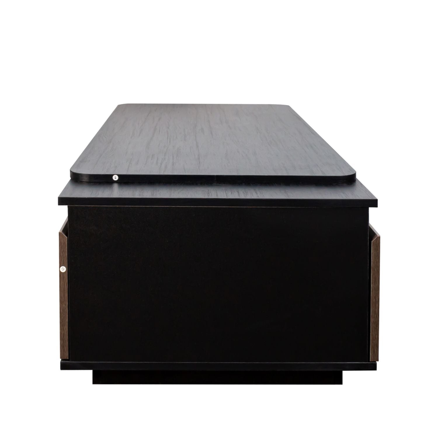Extendable Coffee Table, Length Adjustable Wood Coffee Table with 2 Storage Drawers for Living Room, Large Long Rectangular Center Table