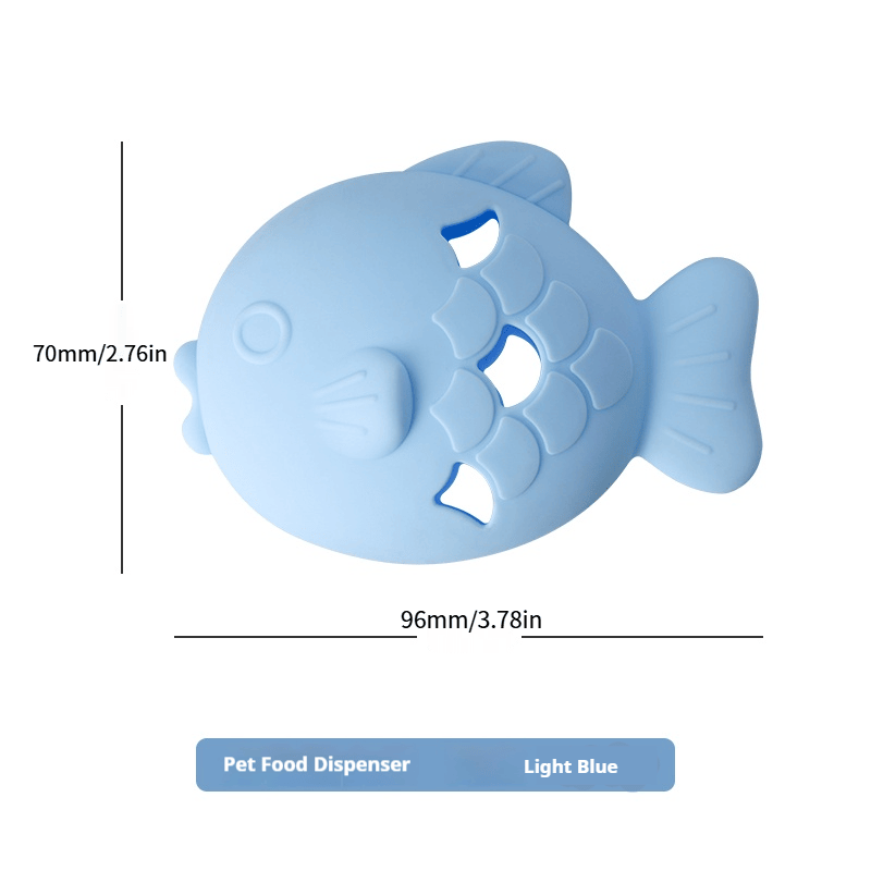 Fish-Shaped Dog Treat Dispenser Toy – Food-Grade Silicone Slow Feeder for Boredom Relief, Self-Entertainment & Pet Interaction – Durable Chew Toy with Treat Leakage Design, Teeth Cleaning Surface