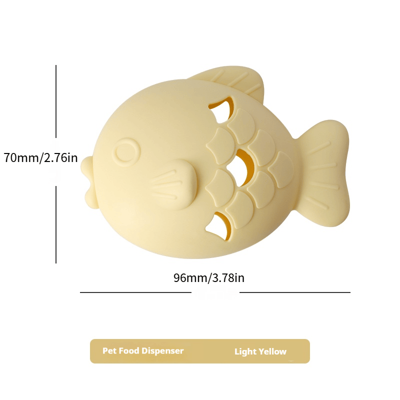 Fish-Shaped Dog Treat Dispenser Toy – Food-Grade Silicone Slow Feeder for Boredom Relief, Self-Entertainment & Pet Interaction – Durable Chew Toy with Treat Leakage Design, Teeth Cleaning Surface