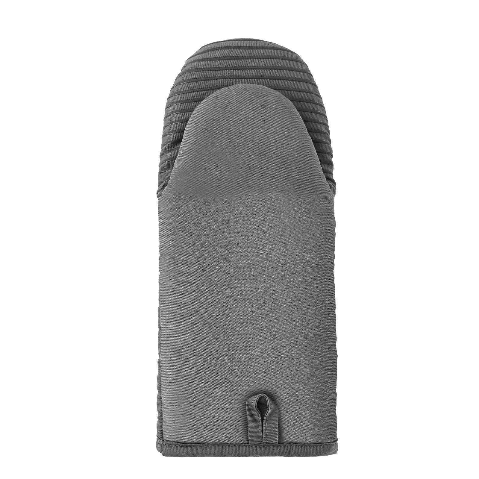 Oven Mitts, Mini Oven Mitt Set with Non-Slip Silicone Strips, High Heat Resistant to 500Fahrenheit, Lightweight Cotton Baking Mitts 13.07 x 6.1 inch with 2 No-Marks Hooks for Kitchen, 2 Piece